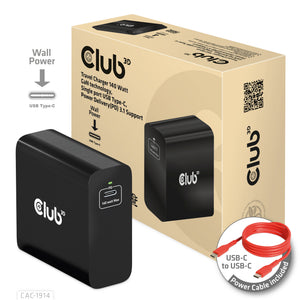 Club 3D CAC-1914EU 140Watt GaN Strømforsyningsadapter