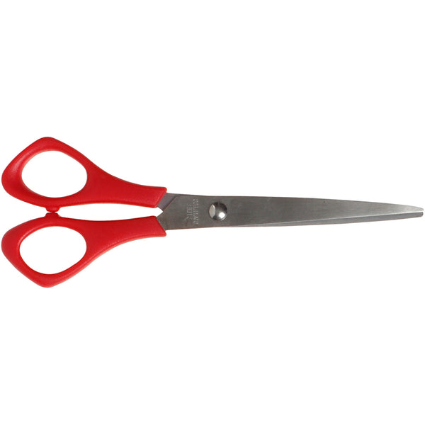 Skolesaks, L: 16 cm, spids, venstre, rød, 1 stk.