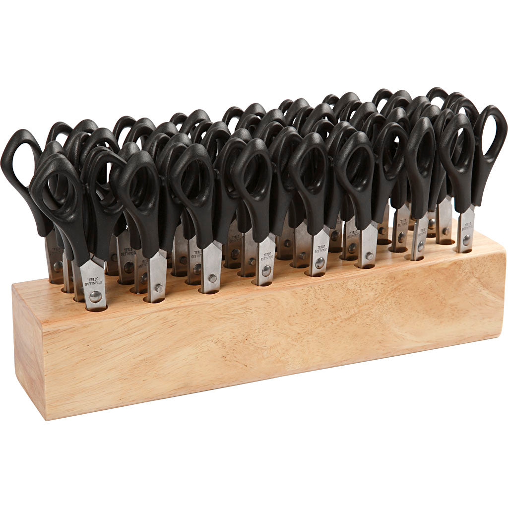 Skolesakse med Holder, L: 14 cm, rund, 1 sæt