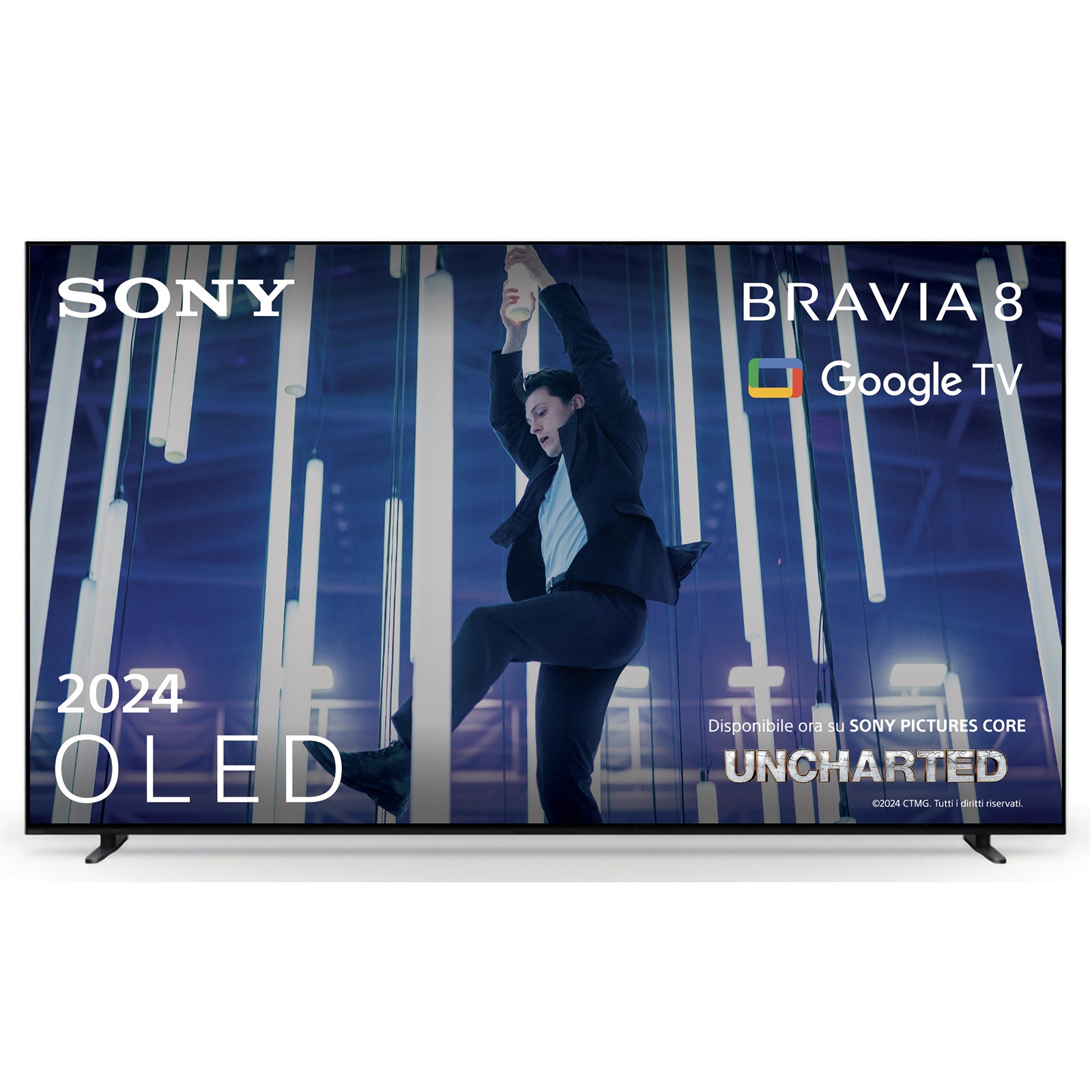 Sony Bravia 8 K-77XR80 77 4K UHD (2160p) Vibrationsfinish Mørk sølv
