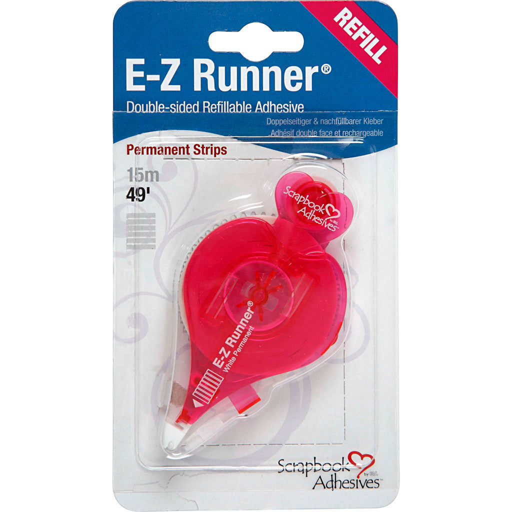 E-Z Runner® - refill, striber, permanent lim, B: 8 mm, 15 m/ 1 rl.