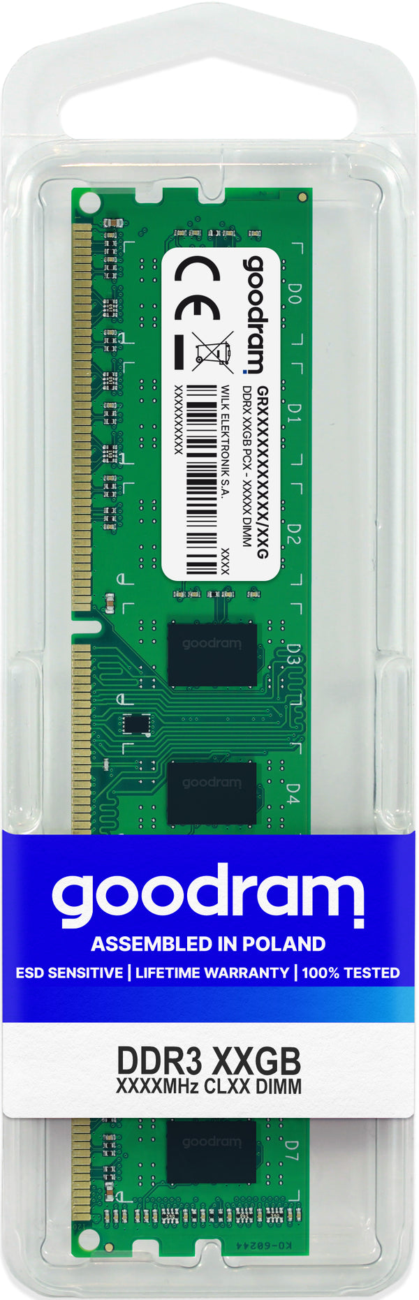 GOODRAM DDR3  8GB 1600MHz CL11  Ikke-ECC