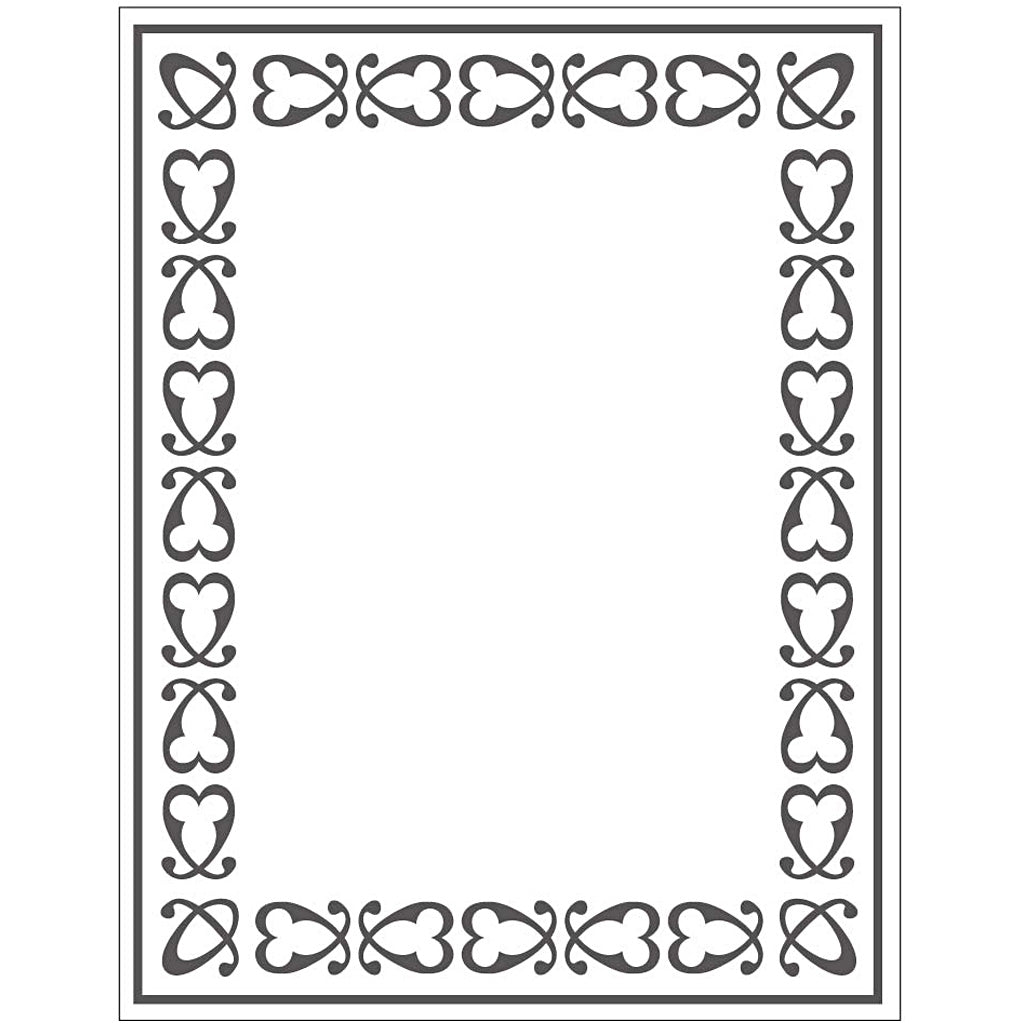 Prægeskabelon 11x14 cm til kreativ embossing