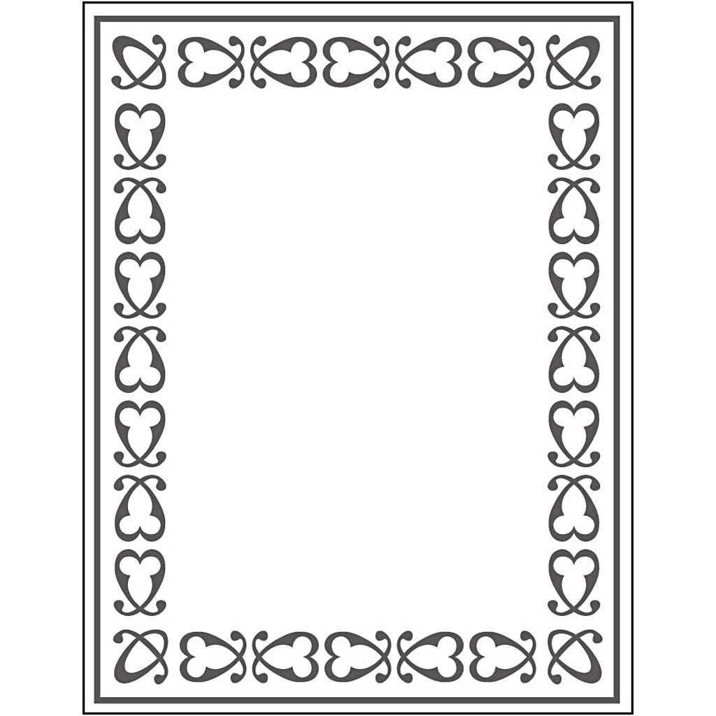 Prægeskabelon 11x14 cm til kreativ embossing