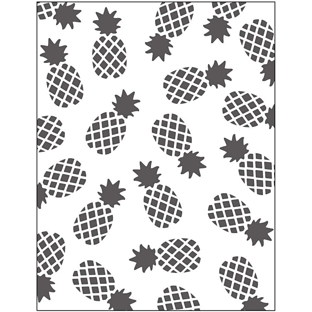 Prægeskabelon, ananas, str. 11x14 cm, tykkelse 2 mm, 1 stk.