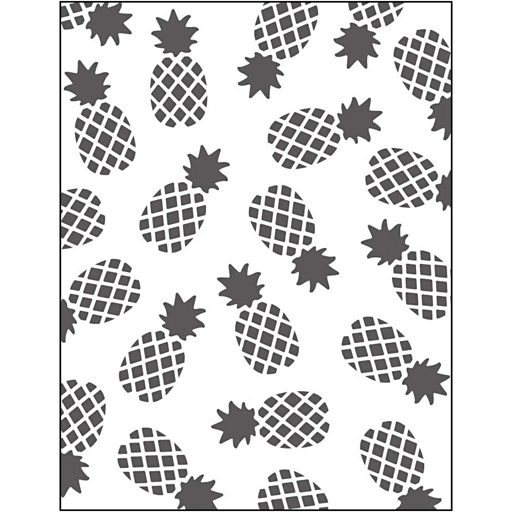 Prægeskabelon, ananas, str. 11x14 cm, tykkelse 2 mm, 1 stk.