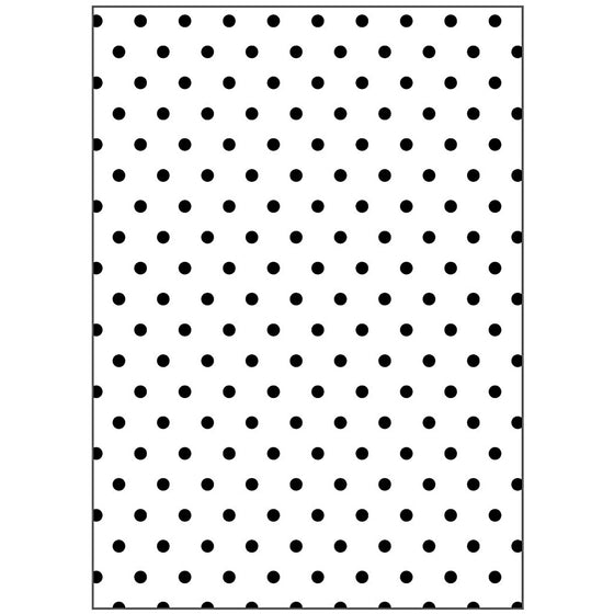 Prægeskabelon, polka prikker, str. 13x18,5 cm, tykkelse 2 mm, 1 stk.