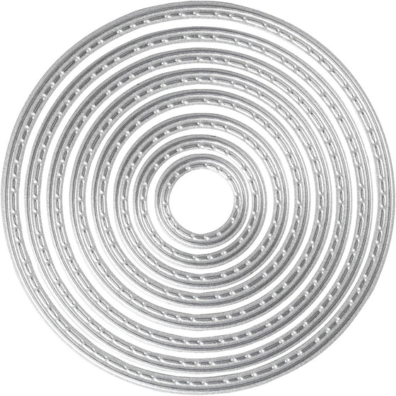 Skære- og prægeskabelon, cirkler, diam. 1,5-7 cm, 1 stk.