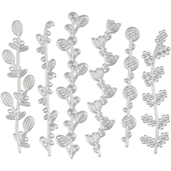 Blomsterranker Skære- og Prægeskabelon 143x123 mm