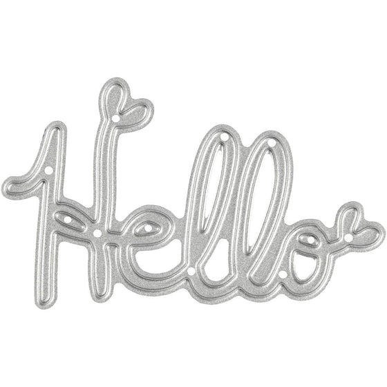 Skæreskabelon 'Hello' 59x36 mm til kreative projekter