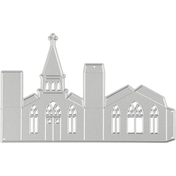 Skære- og prægeskabelon - Kirke 135x85 mm