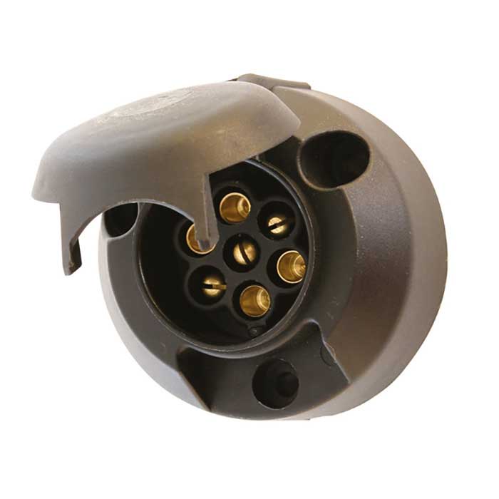 7-polet hunstik i plastik med låg til anhængertræk - Carpoint