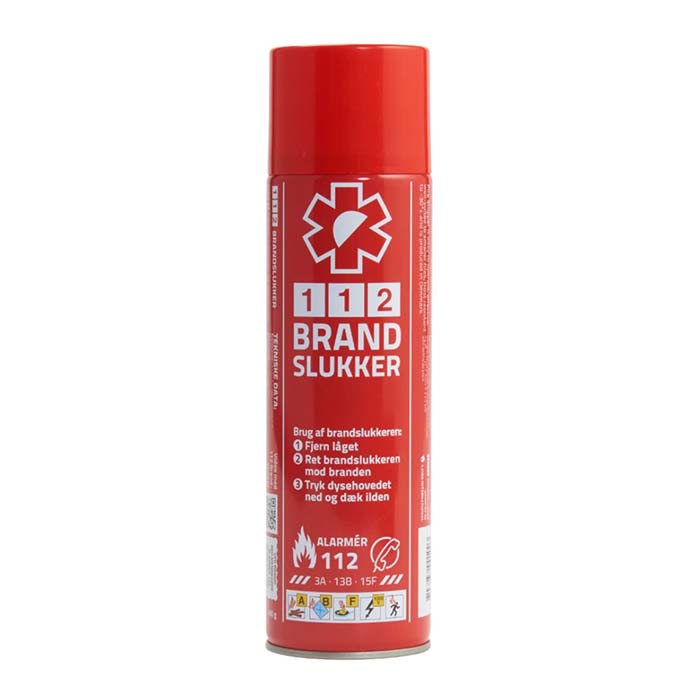 112 Brandslukker 400 ml. inkl. Neoprentaske