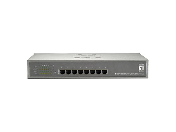 LevelOne GEP-0822 Switch 8-porte Gigabit  PoE