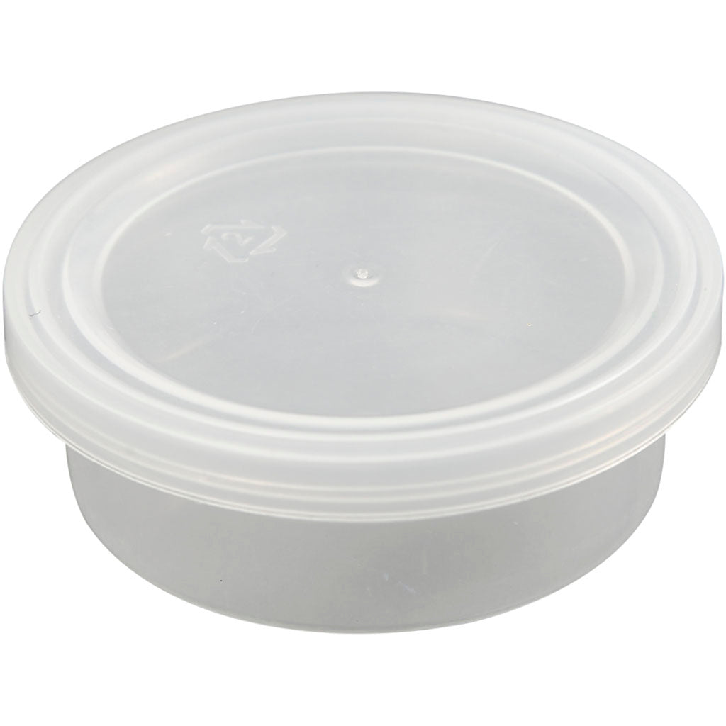 Plastbøtte med låg, H: 24 mm, diam. 68 mm, 45 ml, 20 stk./ 1 pk.