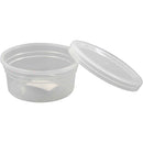 Plastbøtte med låg, H: 38 mm, diam. 84 mm, 125 ml, 20 stk./ 1 pk.