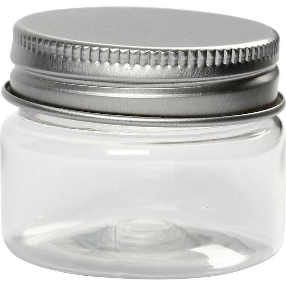 Plastdåse med låg, H: 35 mm, diam. 40 mm, 35 ml, 10 stk./ 1 pk.