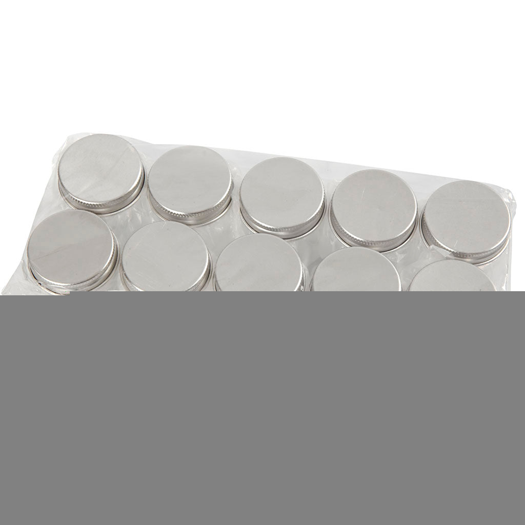 Plastdåse med låg, H: 45 mm, diam. 44 mm, 50 ml, 10 stk./ 1 pk.