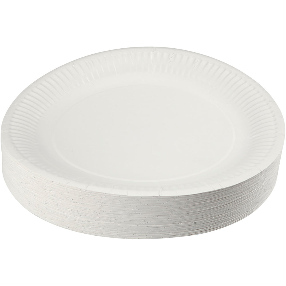 Paptallerken, diam. 23 cm, 100 stk./ 1 pk.