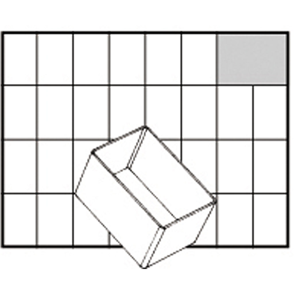 Basisindsats, nr. A8-1, H: 47 mm, str. 79x55 mm, 1 stk.