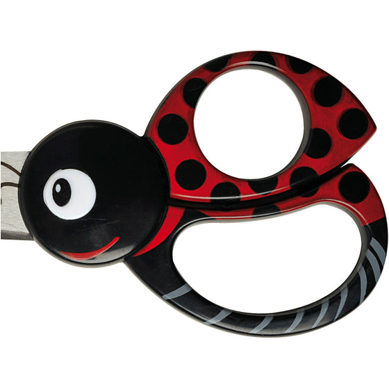 Fiskars Børnesaks med Dyremotiv, mariehøne, L: 13 cm, 1 stk.