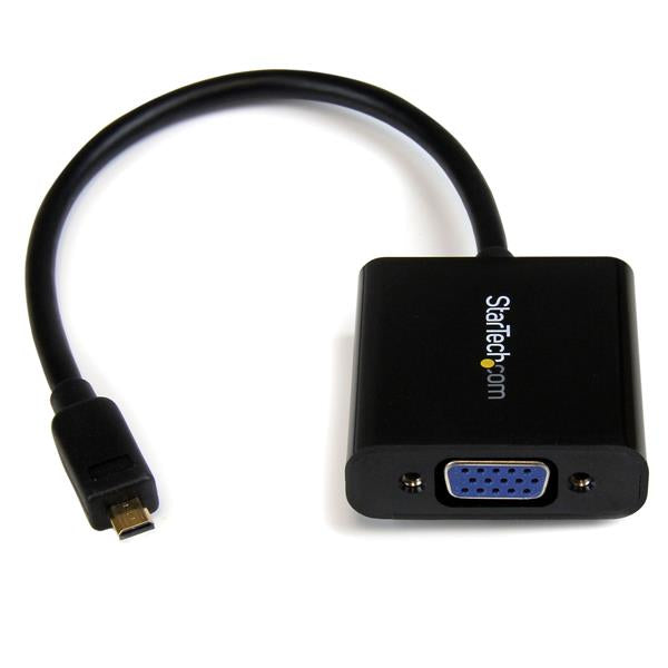 StarTech.com Micro HDMI® to VGA Adapter Converter for Smartphones / Ultrabook / Tablet - 1920x1080 - Micro HDMI Male to VGA Female (MCHD2VGAE2) Video transformer