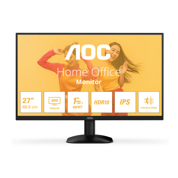 AOC B3 Q27B35E computerskærm 68,6 cm (27) 2560 x 1440 pixel Quad HD LED Sort