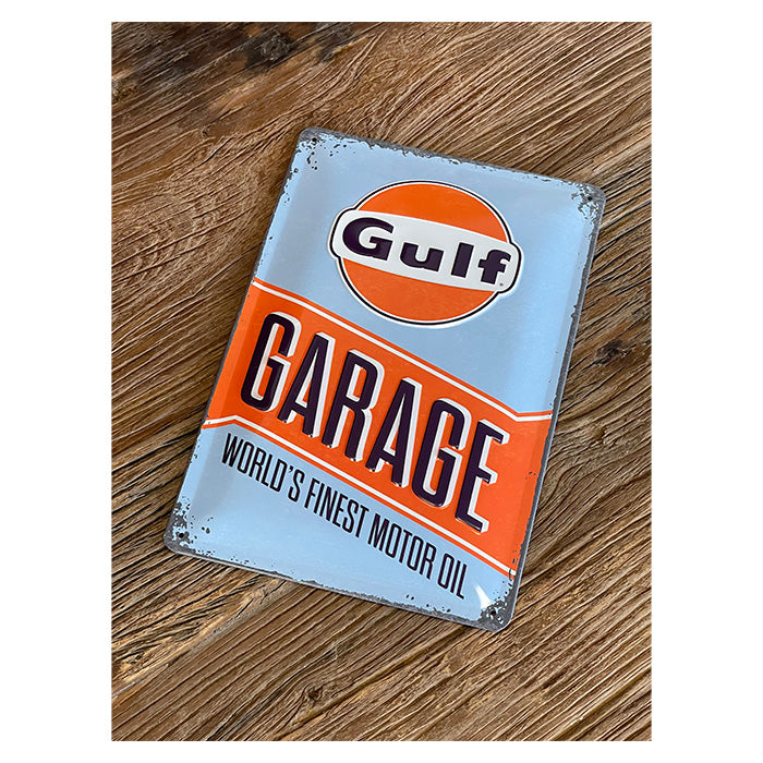 Gulf metalskilt retro