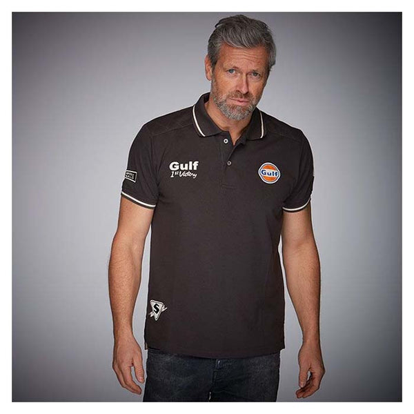 Gulf Vintage polo-shirt. Mørkgrå M