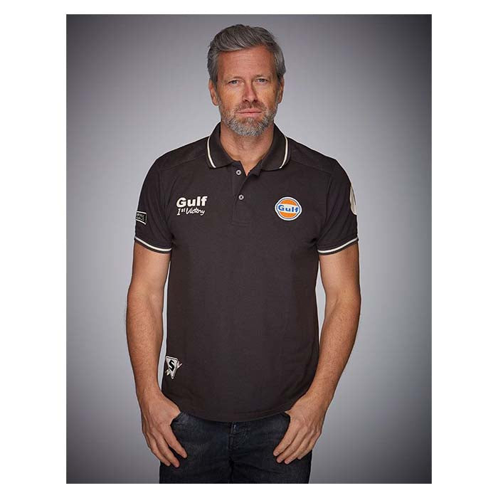 Gulf Vintage polo-shirt. Mørkgrå M