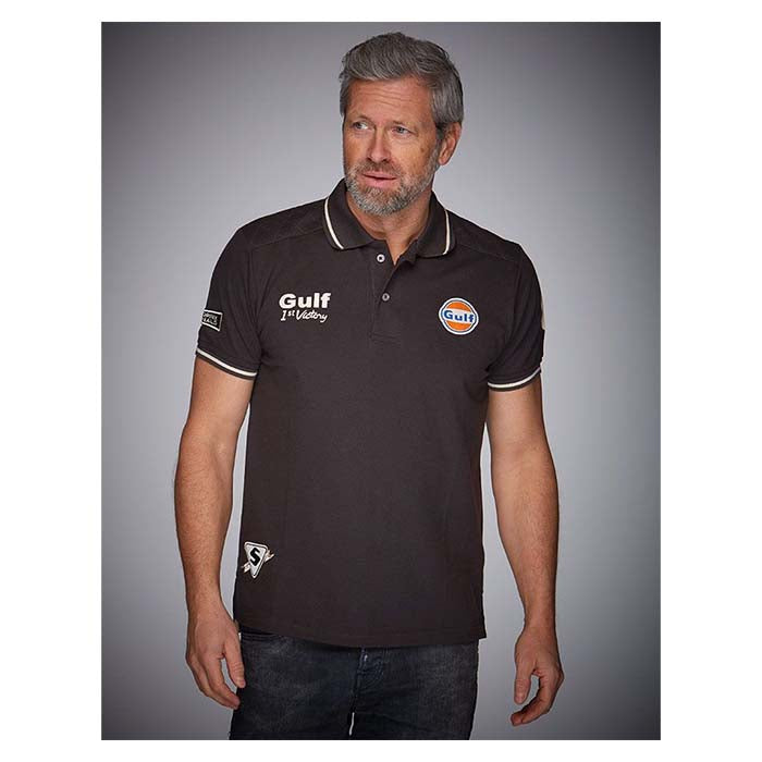 Gulf Vintage polo-shirt. Mørkgrå M