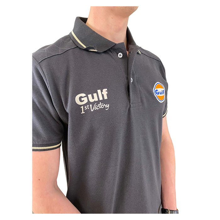 Gulf Vintage polo-shirt. Mørkgrå M