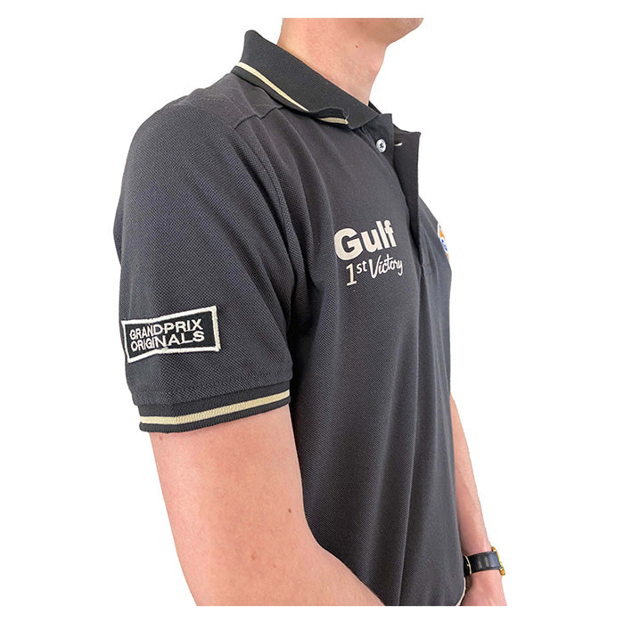 Gulf Vintage polo-shirt. Mørkgrå M