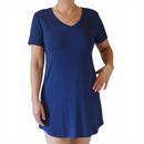 Dame natkjole kort ærme - Mørke Blå