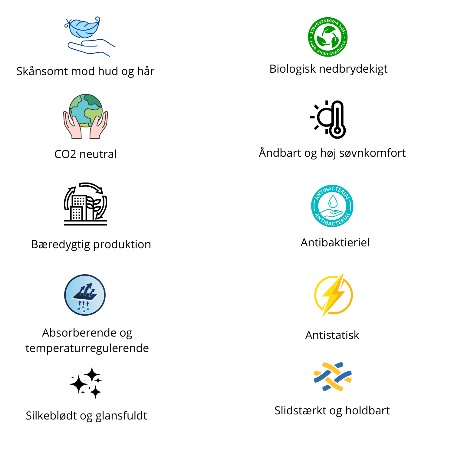 Cool Natures - Tencel Dynebetræk i dobbelt og enkelt størrelser - Hvid
