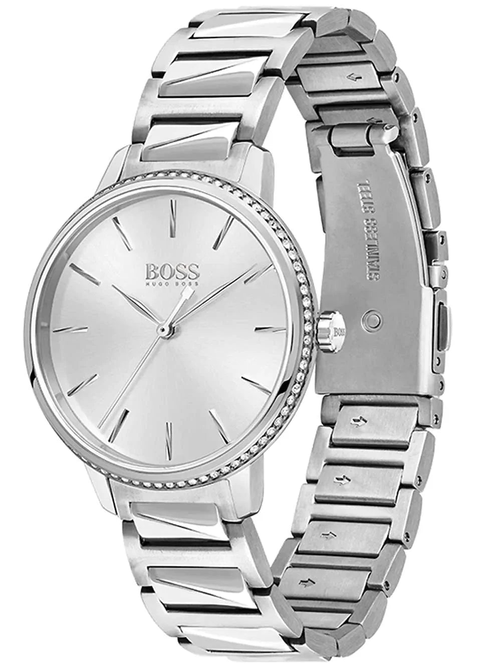 Hugo Boss dameur 1502539 Signature sølv Tone rustfrit stål