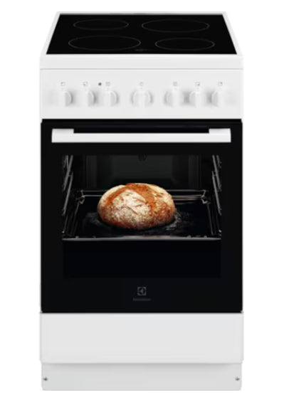 Electrolux LKR500066W Fritstående komfur Elektrisk Keramisk Sort, Hvid