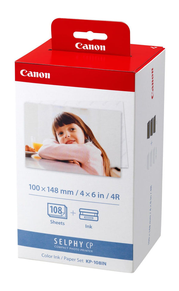Canon KP 108IN Farve (cyan, magenta, gul) 108 sider Kassette og papirsæt til print-bånd 3115B001