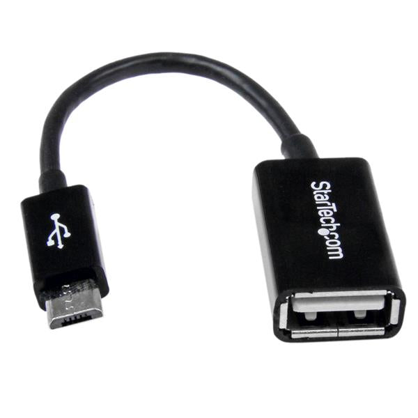 StarTech.com USB 2.0 On-The-Go USB-adapter 12.7cm Sort