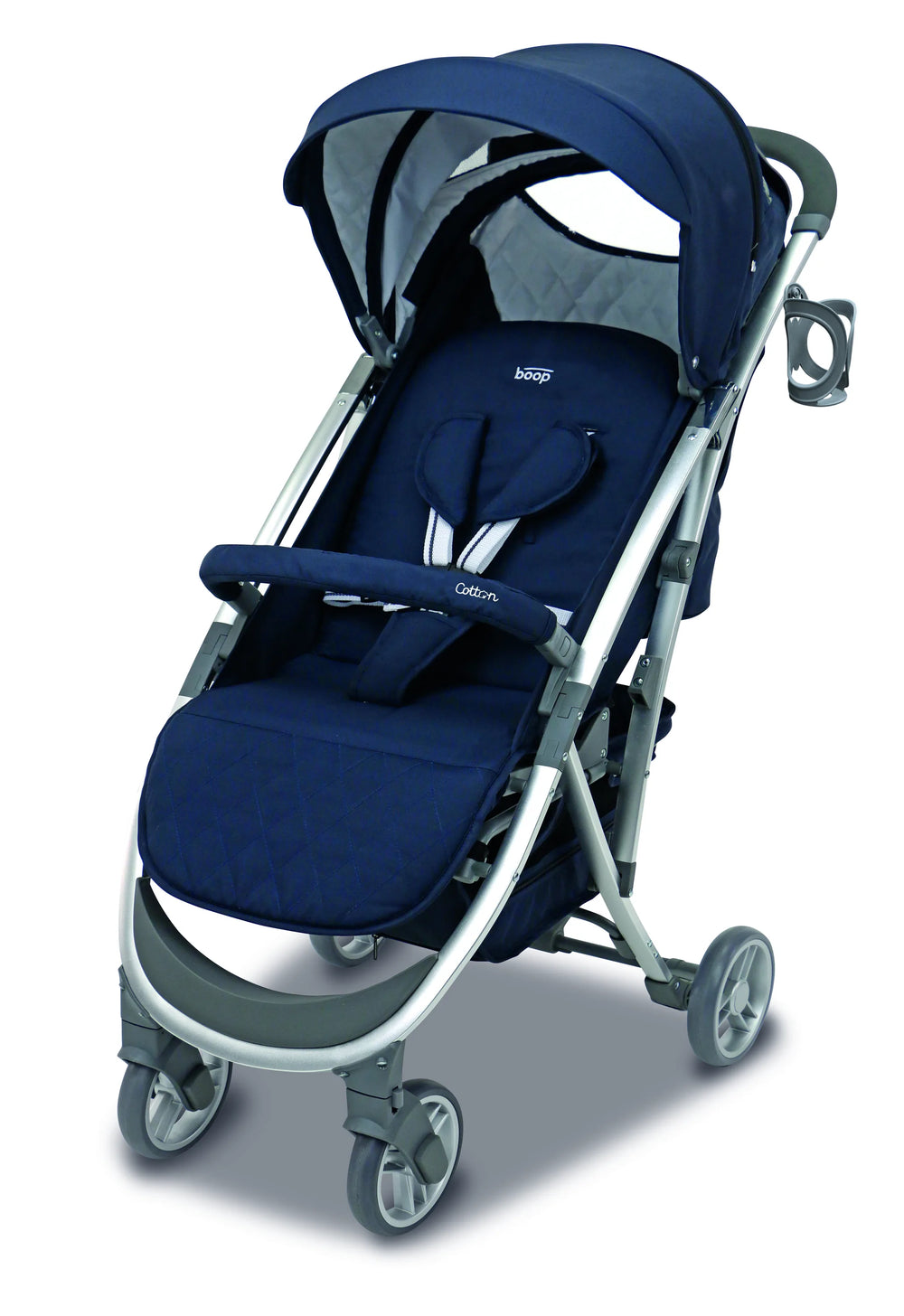Klapvogn Cotton Justerbar – Navy – Asalvo