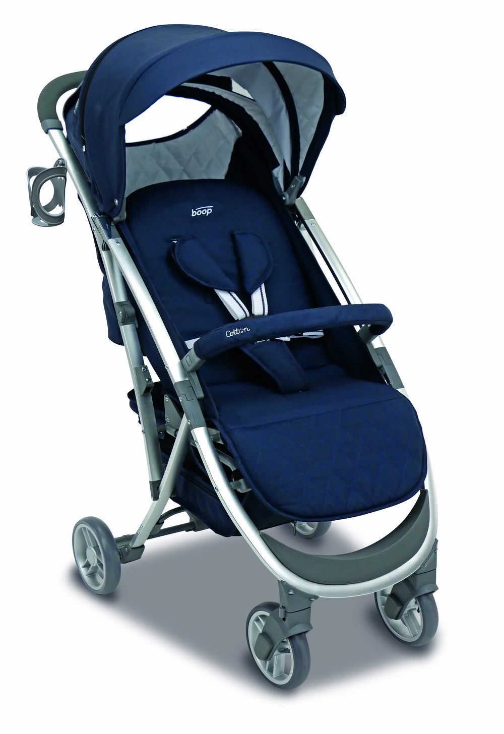 Klapvogn Cotton Justerbar – Navy – Asalvo