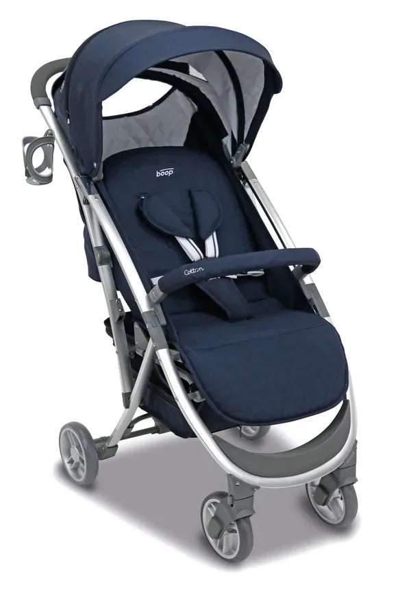 Klapvogn Cotton Justerbar – Navy – Asalvo