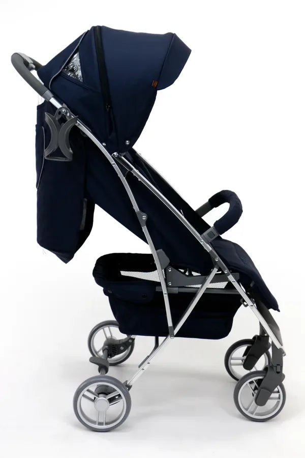 Klapvogn Cotton Justerbar – Navy – Asalvo