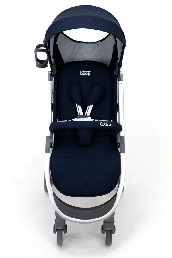Klapvogn Cotton Justerbar – Navy – Asalvo