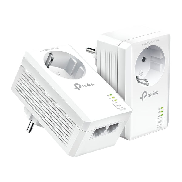 TP-Link TL-PA7027P V1 Starter Kit Powerline-adaptersæt 2-port switch 1000Mbps Kablet
