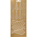Stickers, slips, ark 10x23 cm, guld, 1 ark