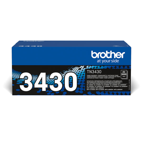 Brother TN 3430 Sort 3000 sider Toner