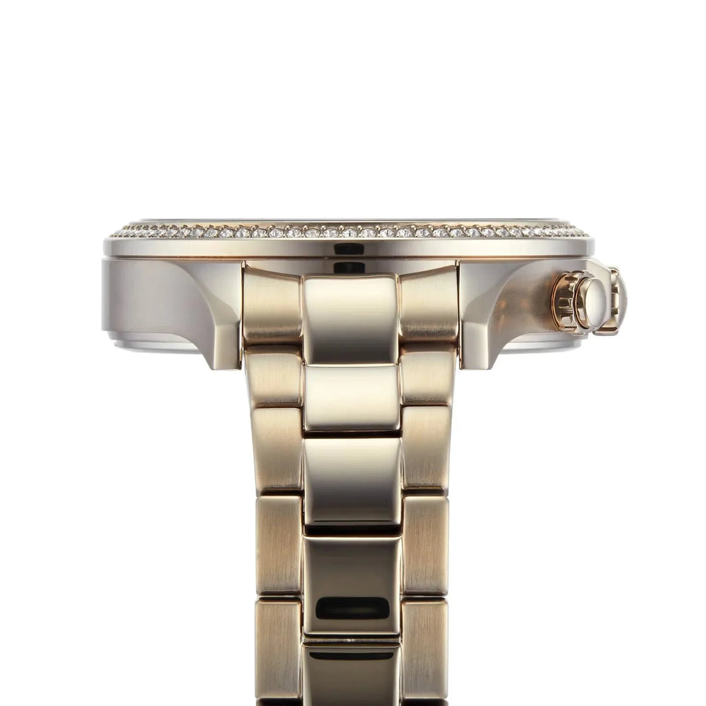 Hugo Boss Womens 1502566 Pandora Gold Tone Stainless Steel Watch With Blue Dial