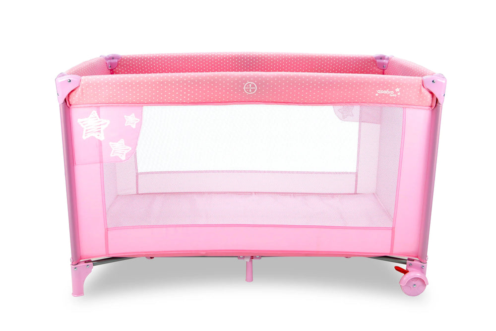 Weekendseng Baleares Stjerner Foldbar – Pink – Asalvo