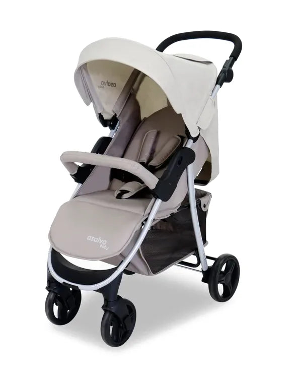 Klapvogn Amerika Justerbar – Beige – Asalvo